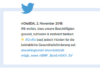 Ein Screenshot eines Tweets mit einer Nachricht auf Deutsch, wobei das Twitter-Logo in der oberen linken Ecke sichtbar ist. In dem Tweet geht es um den Wunsch der Mitarbeiter, gesund, zufrieden und motiviert zu bleiben, und erwähnt die Überwindung großer Gesundheitshindernisse. Die Nachricht enthält verschiedene Twitter-Handles und Hashtags.