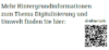 Das Bild zeigt einen Textabschnitt auf Deutsch, der übersetzt „Weitere Hintergrundinformationen zum Thema Digitalisierung und Humanressourcen finden Sie hier:“ bedeutet, gefolgt von einem QR-Code und einem