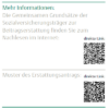 Das Bild zeigt einen Ausschnitt aus einem deutschen Dokument mit Informationen zu Grundlagen der sozialen Sicherheit, das im Internet nachgelesen werden kann. Es enthält zwei QR-Codes für direkte Links, von denen einer vermutlich zu weiteren Details über das soziale Netzwerk führt