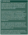 Ein deutscher Text mit dem Titel „Die optimale Anzeige“ befasst sich mit der Bedeutung ansprechender Stellenanzeigen. Er betont ansprechende Bilder, realistische Erwartungen an Bewerber und das Angebot von Entwicklungsmöglichkeiten. Der Text ist auf dunklem Hintergrund mit heller Schrift.